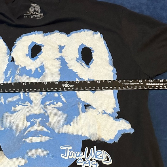 Juice Wrld Black & Blue Graphic Short Sleeve Tee Adult Size Large - Picture 3 of 5